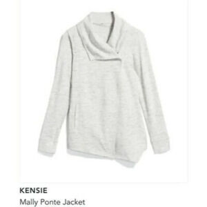 Stitch Fix Kensie Mally Ponte Jacket Gray Stretch Moto Sweater S